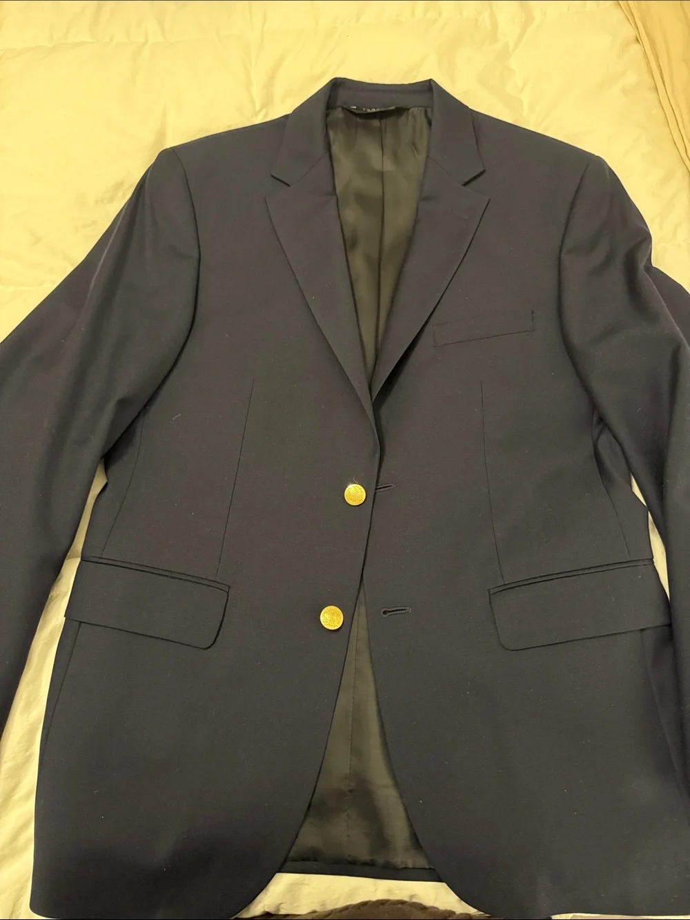 Jos. A. Bank Navy Blazer with Gold Buttons